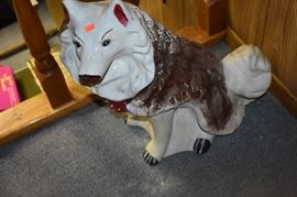 Vintage Chalkware Dog large size