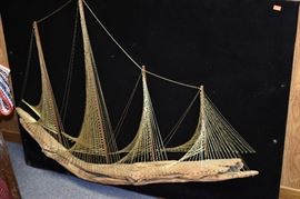 Vintage Saipan String and Driftwood Art