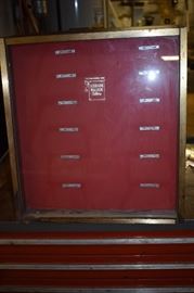 Antique Schrade Walden Cutlery Pocket Knife Store Display Case