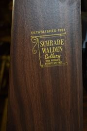 Antique Schrade Walden Cutlery Pocket Knife Store Display Case