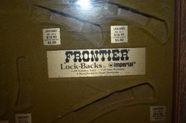 Vintage Frontier Series Imperial Lock Backs Pocket Knife Store Display Unit