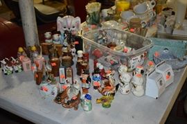 Very Collectible Figurines and Pottery, nearly all of which you see in the pictures for this estate including the Salt and Pepper Shakers, were wrapped years ago in 1968 newspaper and stored in the garage.