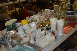 Very Collectible Figurines and Pottery, nearly all of which you see in the pictures for this estate including the Salt and Pepper Shakers, were wrapped years ago in 1968 newspaper and stored in the garage.