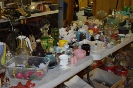 Very Collectible Figurines and Pottery, nearly all of which you see in the pictures for this estate including the Salt and Pepper Shakers, were wrapped years ago in 1968 newspaper and stored in the garage.