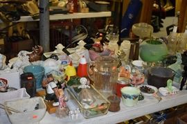 Very Collectible Figurines and Pottery, nearly all of which you see in the pictures for this estate including the Salt and Pepper Shakers, were wrapped years ago in 1968 newspaper and stored in the garage.