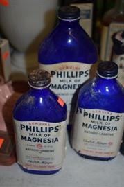 Antique Advertising Medicine Bottles - Phillips Milk of Magnesia