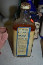 Antique Advertising Medicine Bottles - Eagle's Old Time White Liniment