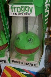 Vintage Advertising - Paper Mate "froggy" Pen Holders