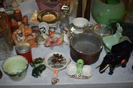 Very Collectible Figurines and Pottery, nearly all of which you see in the pictures for this estate including the Salt and Pepper Shakers, were wrapped years ago in 1968 newspaper and stored in the garage.