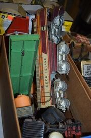 Antique Train Engine Shell and Wheels (apart) and other Lionel Cars plus Railroad Transformers, Track and More!
