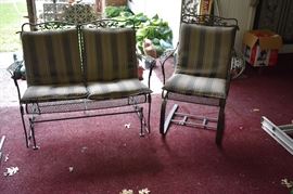 Patio Furniture Love Seat and Chair ( there are 2 sets like this)