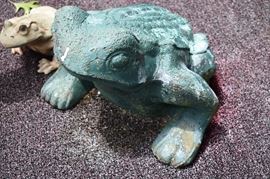 Large Vintage Concrete Frog