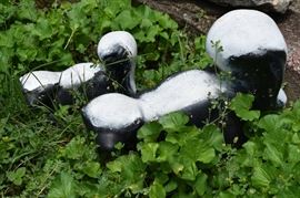 Vintage Concrete Skunks