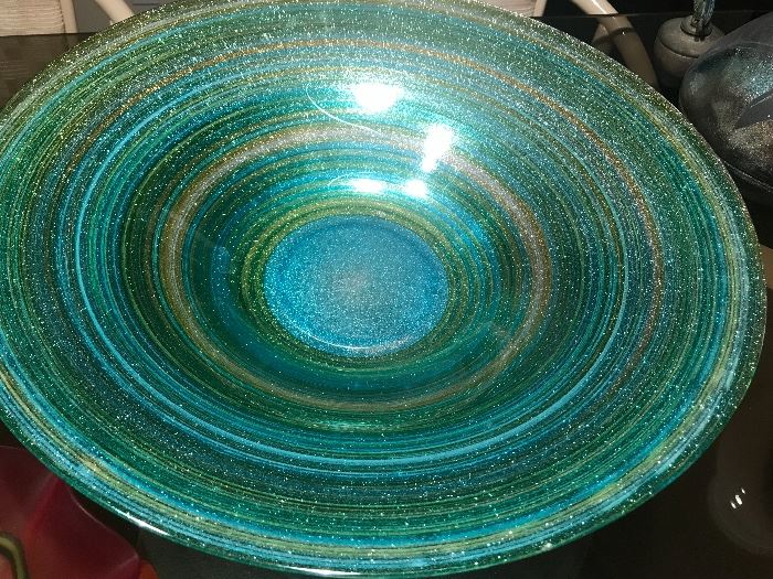 Beautiful art glass large bowl