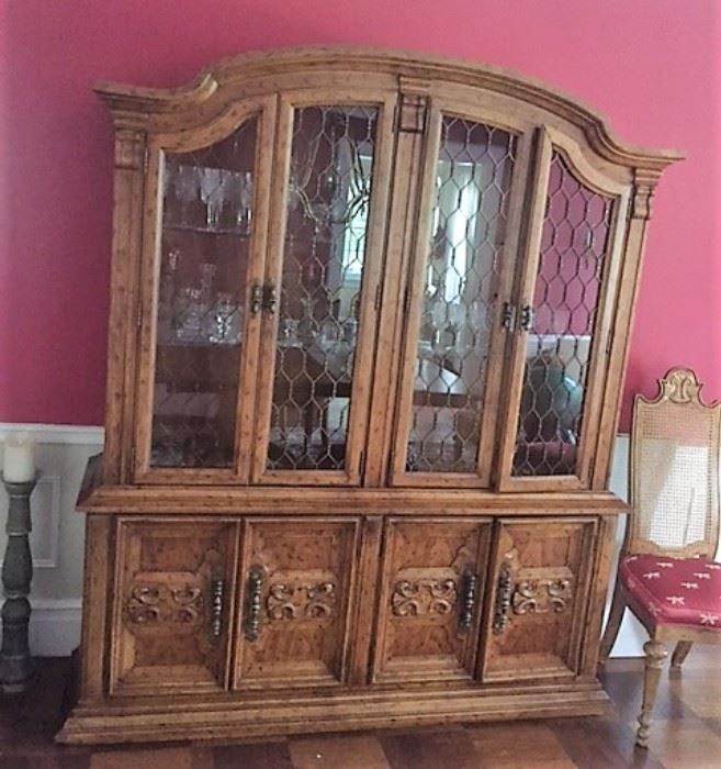 China Cabinet - Drexel Heritage has a large amount of bottom storage - pull out draws on both sides  for all of your silver and table linens
