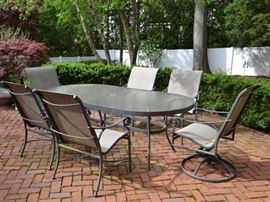 Patio table and 7 chairs