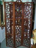 Solid Walnut 3 Panel Screen