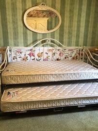 Wrought Iron Twin Day Bed with Mattress Set