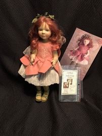 PETALS - by Magie Iacono 16.5" tall Felt Doll.  Only 70 were made in 2001.  Comes with certification and Original Box.