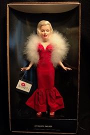 Vintage 1983 Marilyn Monroe Doll in Red Dress World Doll Celebrity Series 18".  Style no. 71890