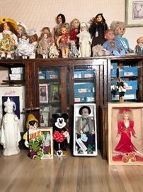 Assorted Dolls: Ottolini (Made in Italy), Dolly Parton, Clyde (Cardinal Inc.), Incredible Hulk (Mego Corp 1978), Assorted Madame Alexander, including Madame Alexander (2290) and all 6 First Lad-Series III 1982-1984, Wayne Kleski, Naber Kid "Chef", Delton Fine Collectables...and many more.