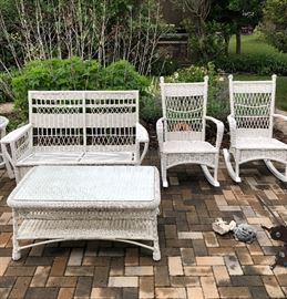 5 Piece Wicker Patio set, includes round table (not pictured)