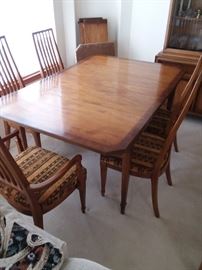 Basic-Witz Dining Table with matching hutch