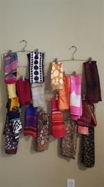 SOME Vintage scarves,  designer scarves, silk scarves, but all pretty scarves.