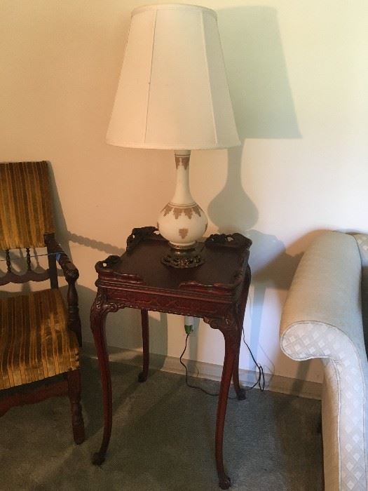 Other end table. Lamps sold as a pair.