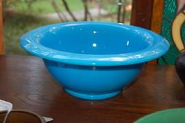 Fenton Blue Slag Bowl circa 1933-1935