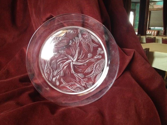 1967 Lalique Crystal Plate