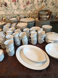 Crown Victoria China, Lovelace pattern. Most were never used.