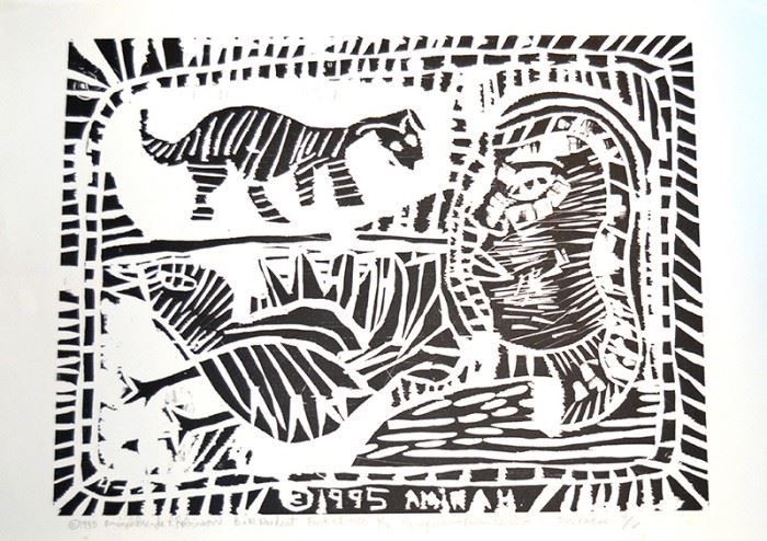 Animah Robinson (1940-2015) Woodcut Print from the Symphonic Poem Series