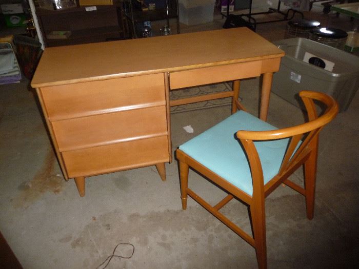 Heywood Wakefield desk and chair 