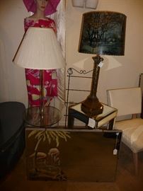 more lamps / flamingo mirror