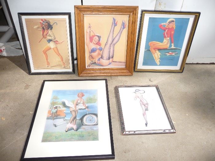 assorted framed pinup girls