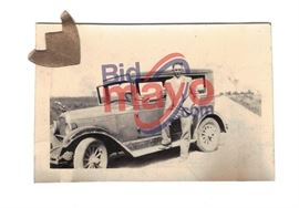 Clyde Barrow In Suit By Car, 2 5/8" x 1.75"