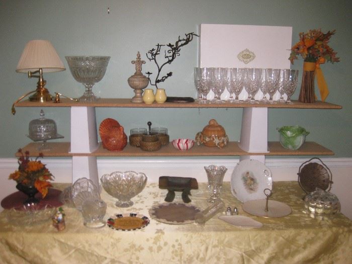 Some of the fine crystal, glass and more