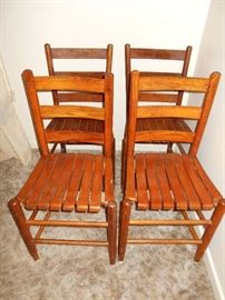 4 ladder back chairs