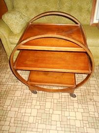 Vintage hoop tea table on casters