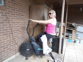Lovely Karen modeling the exercycle