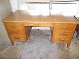 Light oak vintage desk