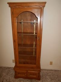 Small gun cabinet converted to curio needing glass