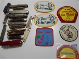 Old pocket knives & patches