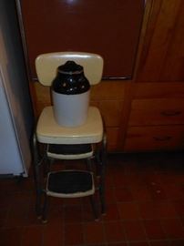 Vintage step chair & crockery