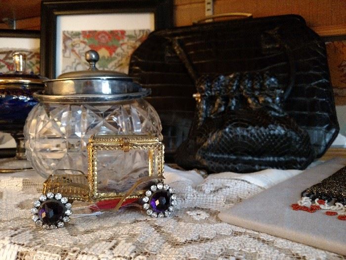 Automobile shaped Victorian jewelry box