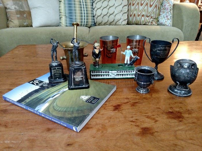 Collection of golf items