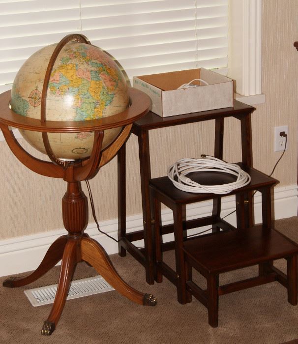 Globe and library step stool
