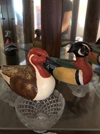 Hand painted ducks/decor