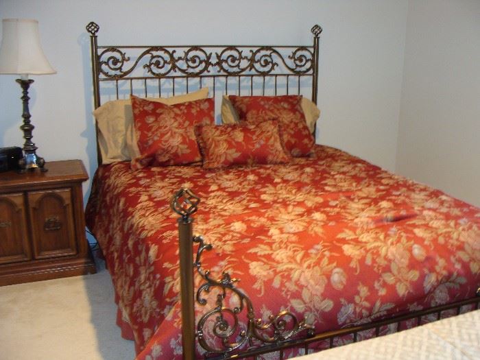 Wrought iron bed, queen size